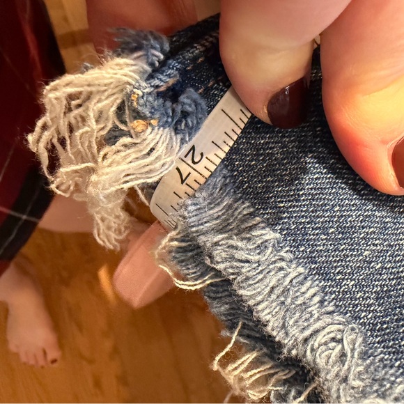 American Eagle Outfitters Distressed High Rise Blue Jeans - Picture 7 of 10